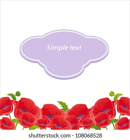 Vector flower background with poppy