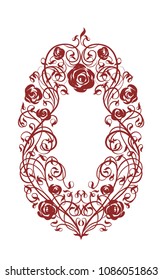 VECTOR  Flower background with  roses. rose. vintage. Valentine's day. wedding, love, invitation, card


