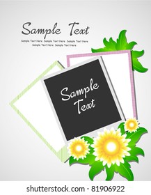 vector flower background with space for your text.