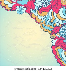 Vector flower background template card