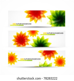 Bandera de flor vectorial