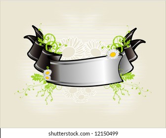 vector flower banner illustration