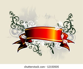 vector flower banner illustration