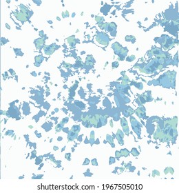 Flor vectorial. Alfombra azul artística Boho. Diseño de tinte. Moda Indigo Boho. Tela teñida de espacio. Impresión de tela dibujada a mano. Impresión étnica. Batik Brush. Impresión textil azul.