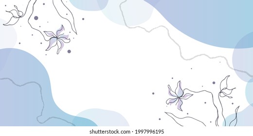 Fondo azul de flor vectorial con formas abstractas. Diseño para impresiones, cubiertas, banners.