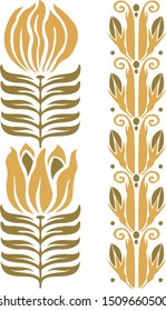 vector flower border art design