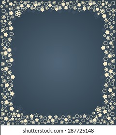 Vector - Flower border design. Vector illustration.Can be used for web design, work-flow layout, diagram, number options, education process, info graphics and time line.