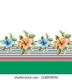 vector flower border pattern