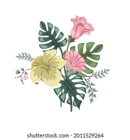 Diseño de ramo de flores vectoriales: Esbozo de motivo de rosa para el diseño.Vector de bodas invitan a tarjeta de diseño de color de agua elemento.flores de acuarela. ilustración floral, hoja y brotes. Composición botánica.