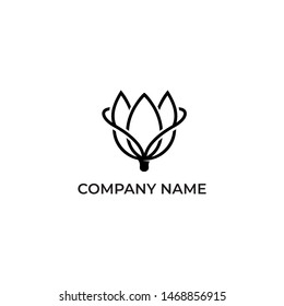 Vector flower for business and company logo design modern and flat design