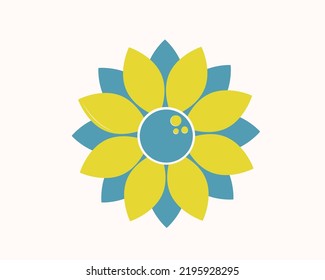 Vector Flower (camomile) Icon. Nature, Parks. Vector