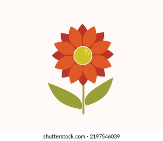 Vector Flower (camomile) Icon. Nature, Parks. Vector