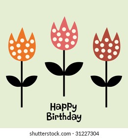 vector flower card