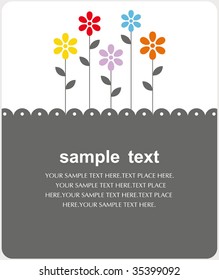 vector  flower card