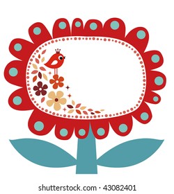 vector flower card