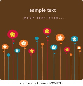vector flower card design