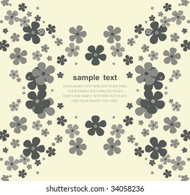 vector flower card design