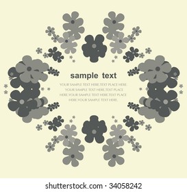 vector flower card design