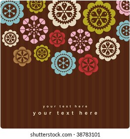 vector flower card design