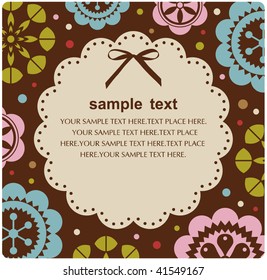 vector flower card design