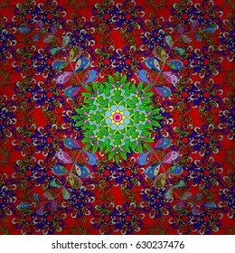 Vector flower concept. Leaf natural pattern in colors. Seamless floral pattern can be used for wallpaper, website background, wrapping paper. Summer design.
