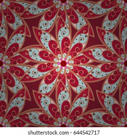 Vector flower concept. Leaf natural pattern in blue colors. Seamless floral pattern can be used for wallpaper, website background, wrapping paper. Summer design.