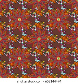 Vector flower concept. Leaf natural pattern in colors. Seamless floral pattern can be used for wallpaper, website background, wrapping paper. Summer design.