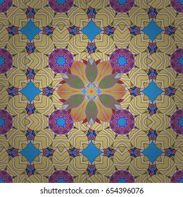 Vector flower concept. Leaf natural pattern in colors. Seamless floral pattern can be used for wallpaper, website background, wrapping paper. Summer design.
