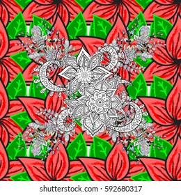 Vector flower concept. Seamless floral pattern can be used for wallpaper, website background, wrapping paper. Summer design. Leaf natural pattern in colors.