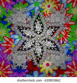 Vector flower concept. Seamless floral pattern can be used for wallpaper, website background, wrapping paper. Summer design. Leaf natural pattern in pink colors.