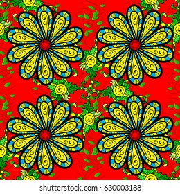 Vector flower concept. Seamless floral pattern can be used for wallpaper, website background, wrapping paper. Summer design. Leaf natural pattern in colors.