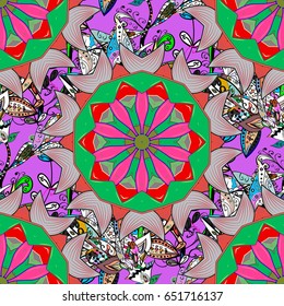 Vector flower concept. Seamless floral pattern can be used for wallpaper, website background, wrapping paper. Summer design. Leaf natural pattern in blue colors.