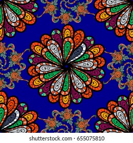 Vector flower concept. Seamless floral pattern can be used for wallpaper, website background, wrapping paper. Summer design. Leaf natural pattern in colors.