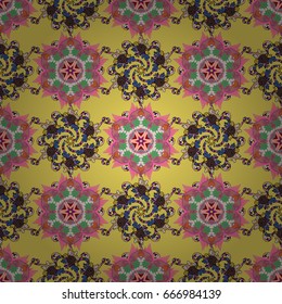 Vector flower concept. Seamless floral pattern can be used for wallpaper, website background, wrapping paper. Summer design. Leaf natural pattern in colors.