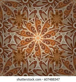 Vector flower concept. Summer design. Leaf natural pattern in colors. Seamless floral pattern can be used for wallpaper, website background, wrapping paper.