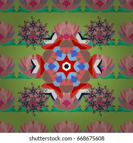 Vector flower concept. Summer design. Leaf natural pattern in colors. Seamless floral pattern can be used for wallpaper, website background, wrapping paper.