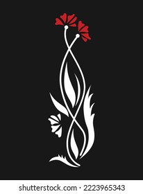 Concepto de decoración de flores vectoriales