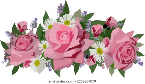 
vector flower for decorative ornament in pink