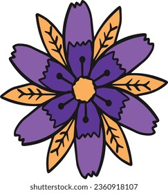 Diseño de flor vectorial por ilustrador