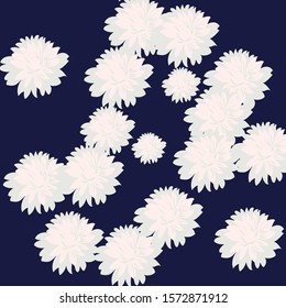 vector flower design pattern on blue background