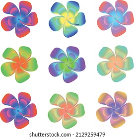 dibujos de flores vectoriales. flores ilustrativas.