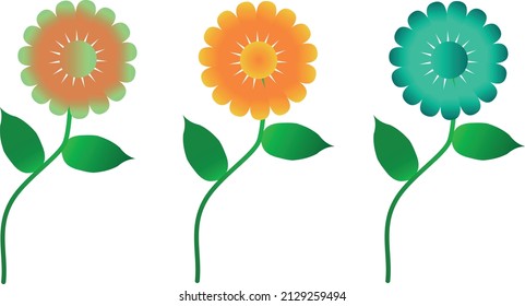 dibujos de flores vectoriales. flores ilustrativas.
