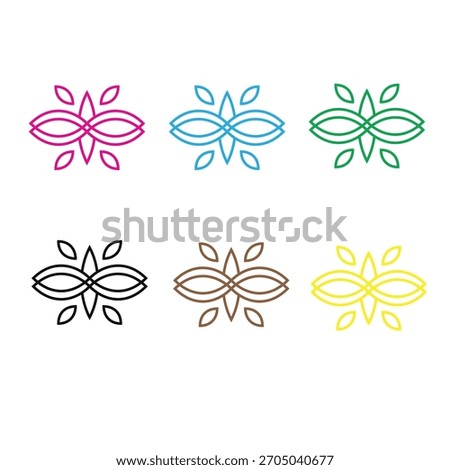 vector flower element logo design