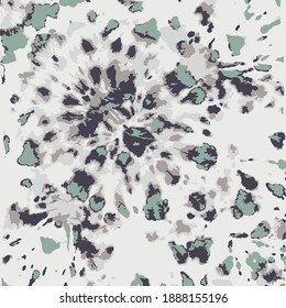 Vector Flower. Ethnic Abstract. Mauve Hand Drawn Decoration. Olive Ink Textured. Tie Dye Design. Hippie Fabric. Vector Shirt Print. Tie Dye Circle. Psychedelic Art. Summer Fashion.