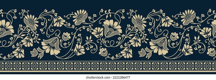 Vector flower floral border design