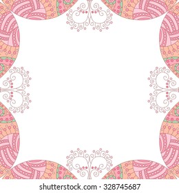 Vector flower floral frame.