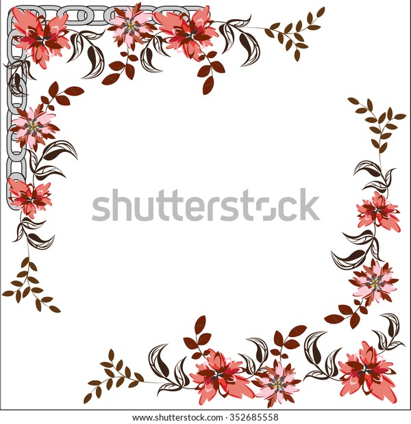  Vector\
flower floral frame - Illustration decor\
