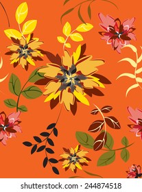 Vector Flower Floral Pattern illustration Seamples