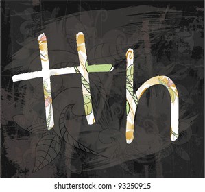  Vector flower font