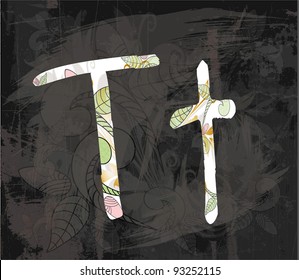 Vector flower font